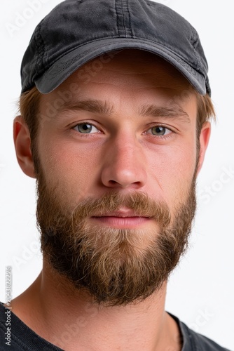  Portrait of a confident adult man on a white background.