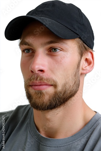  Portrait of a confident adult man on a white background.