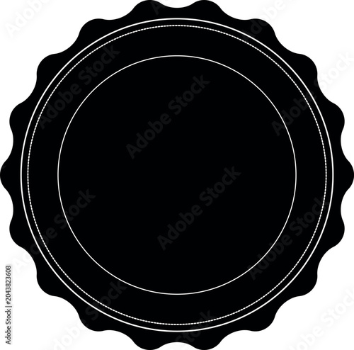 Blank Black Vintage Seal Label Vector
