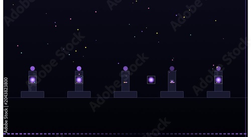 Abstract digital particle flow and glowing energy animation