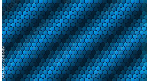 Blue hexagon honeycomb pattern motion background animation