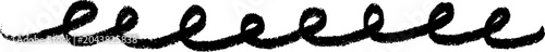 Line brush pencil stroke underline. Hand drawn underline, crayon and chalk texture in grunge sketch scribble style for kid paper design. Rough crayon marker frame element. 