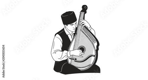 Photos Man playing a musical instrument.