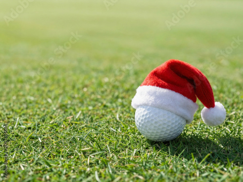 golf ball and tees arranged on lush green grass with patriotic red, white, and blue accents. Perfect for Independence Day golf celebrations, summer tournaments, golf club promotion