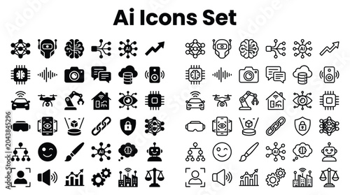 Fotografija Airplane icons set includes various travel transportation symbols and graphics