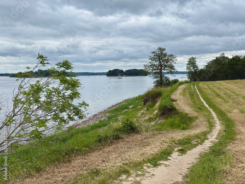 Schmaler Pfad an der dänischen Ostseeküste an der Flensburger Förde