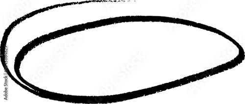 Obraz na płótnie Crayon outline oval or ellipse