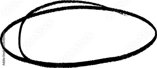 Fotografía Crayon outline oval or ellipse