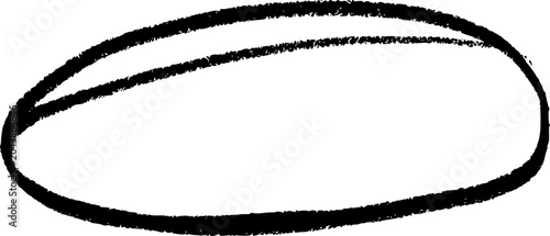 Photos Crayon outline oval or ellipse