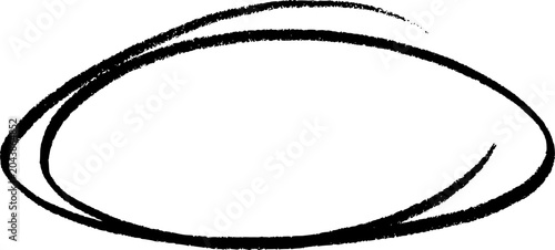 Foto Crayon outline oval or ellipse