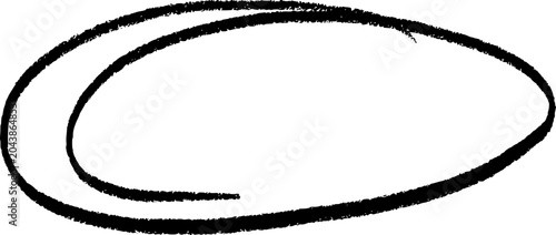 Obraz na płótnie Crayon outline oval or ellipse