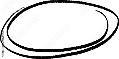 Photos Crayon outline oval or ellipse