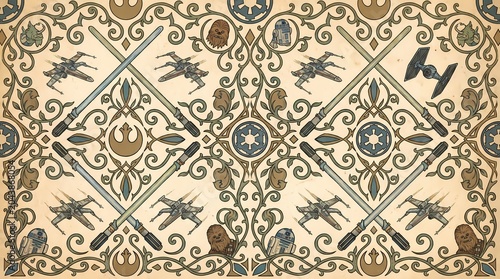seamless pattern with floral elements