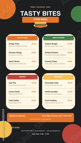 Food Menu Design Poster
