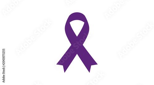 Purple Ribbon Symbol for Alzheimer's Awareness