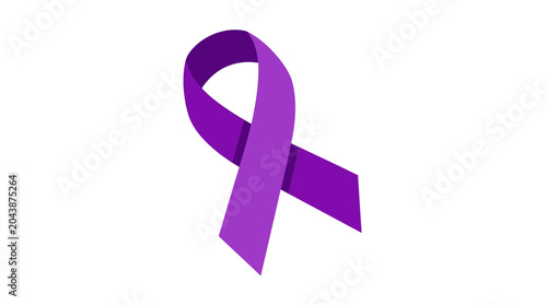 Purple Ribbon Symbol for Alzheimer's Awareness