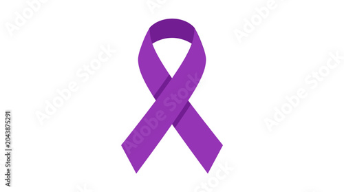 Purple Ribbon Symbol for Alzheimer's Awareness