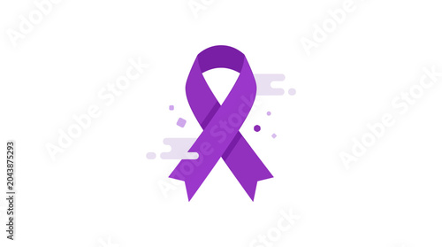 Purple Ribbon Awareness Symbol for Alzheimer's Disease