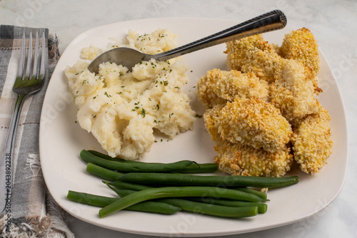 Photos haddock bites with mash potatoes