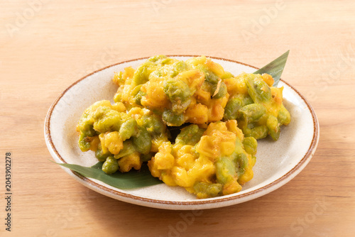 枝豆　とうもろこし　かき揚げ