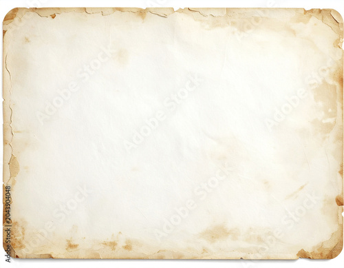 角が丸い古い紙 / Old paper with rounded corners
