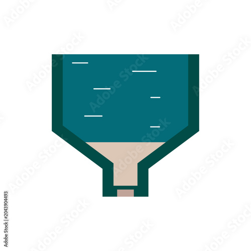 Εκτύπωση καμβά Flat Illustration of Settling Tank Cross-section