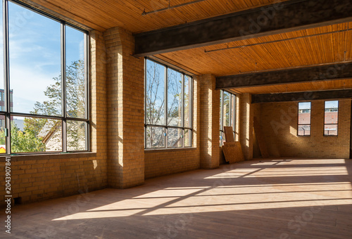 Bright Empty Loft Office Interior In Toronto