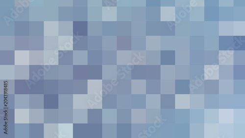 Abstract Blue Pixel Mosaic Background with Soft Gradient Squares and Modern Design