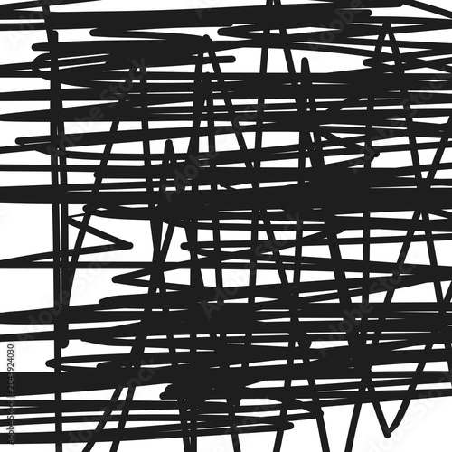 Foto Abstract black and white xerox print background with gritty marker scribbles and