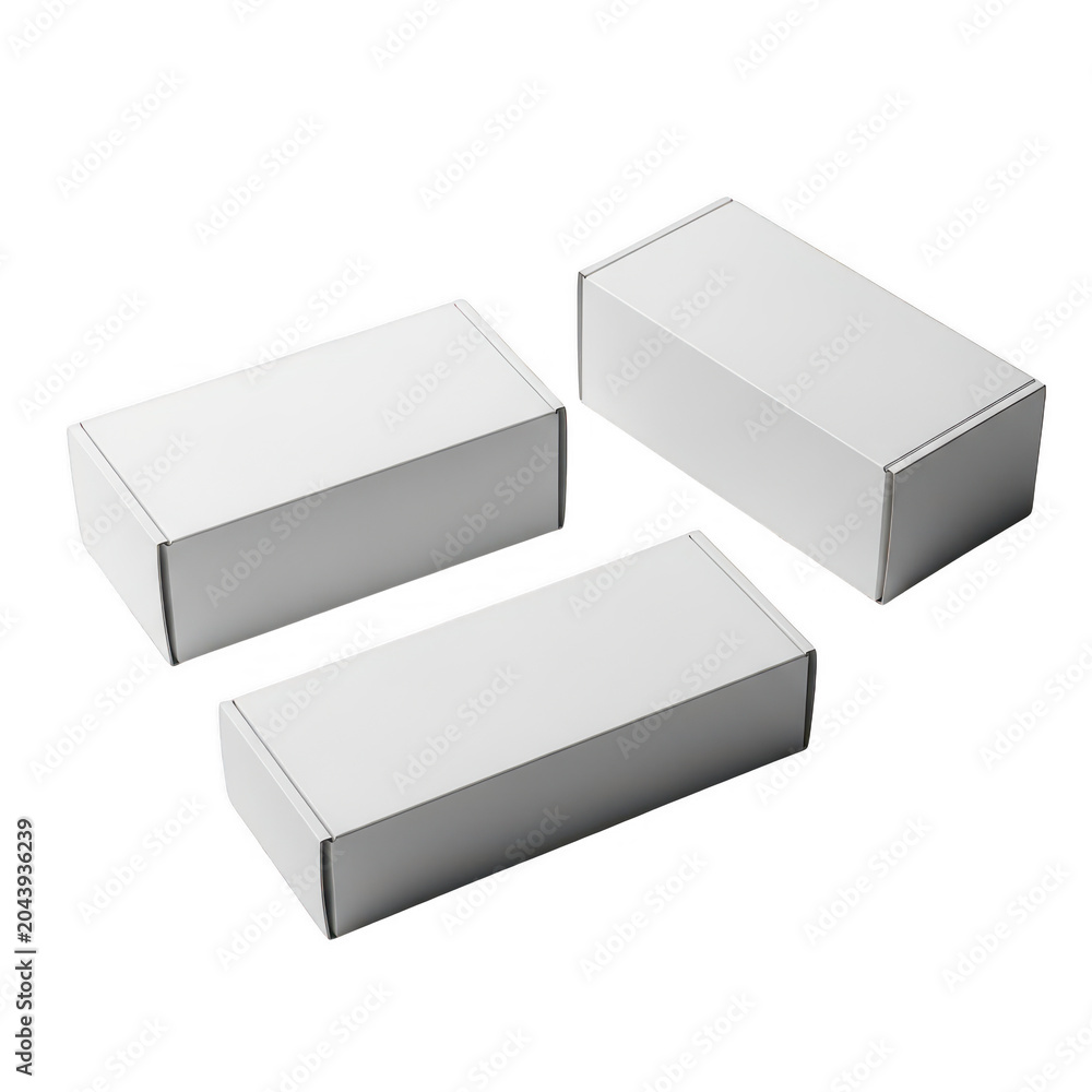Naklejka premium Stack of blank white rectangular paper blocks on flat surface