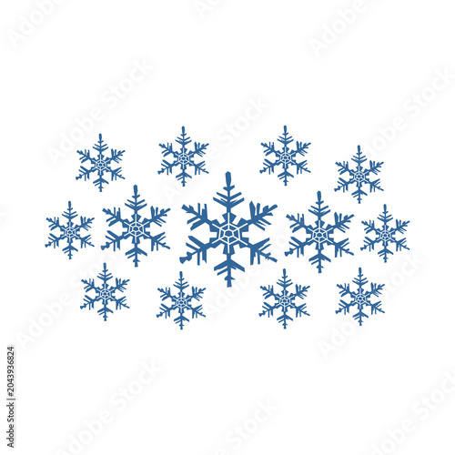 set of snowflakes