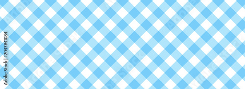 Bild auf Leinwand Seamless Light Blue Gingham Pattern Background