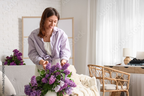 Beautiful young woman with ...