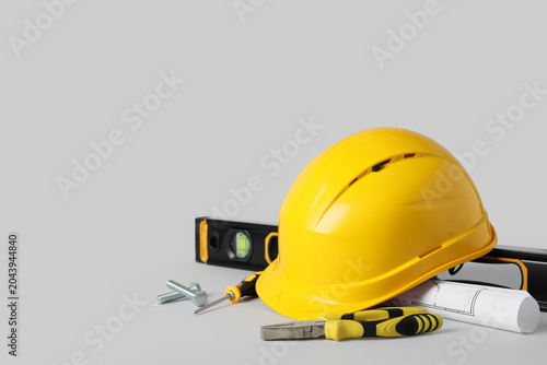 Hardhat with construction t...