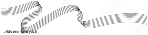 Abstract Ribbon with Parallel Lines