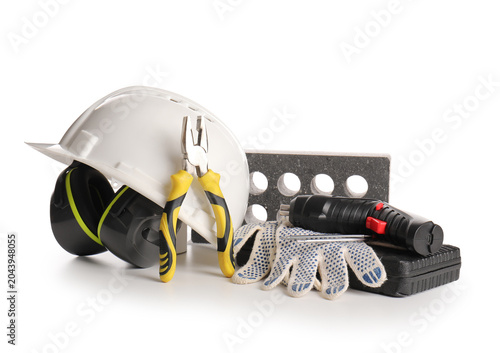 Hardhat, electric screwdriv...