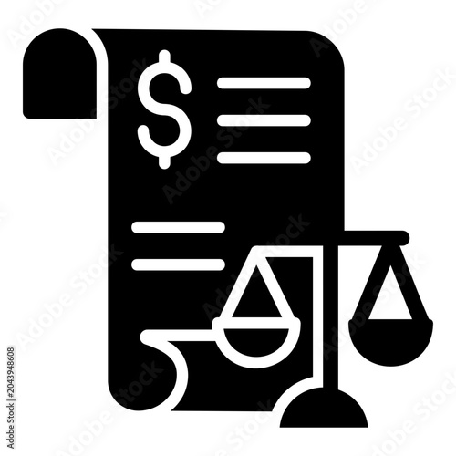 Balance sheet Solid icon