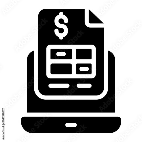 Digital tax Solid icon