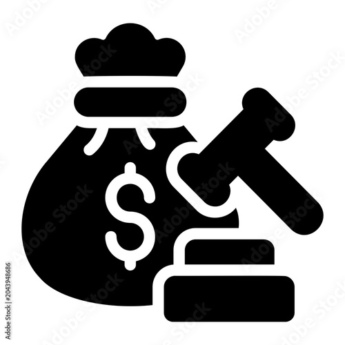 Tax penalty Solid icon