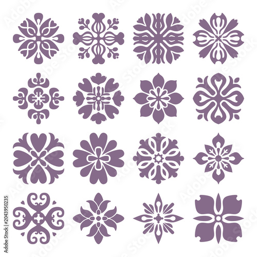 Ornamental Floral Pattern Vector Set