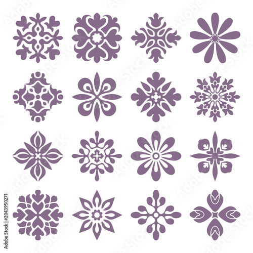 Ornamental Floral Pattern Vector Set