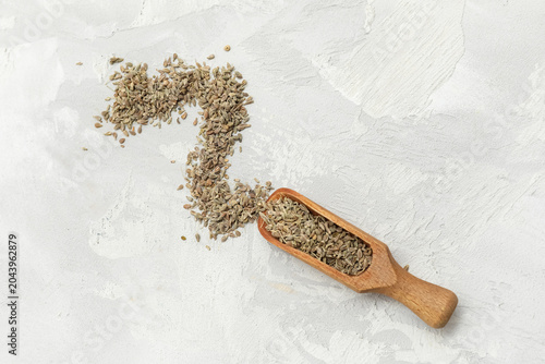 Wooden scoop with dried ani...