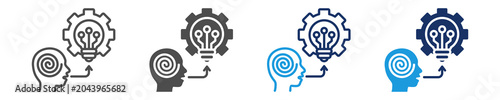 Φωτογραφία paradigm shift icon set with multiple style