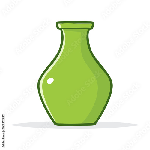 Green vase illustration