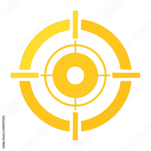 Yellow Target Reticle Icon