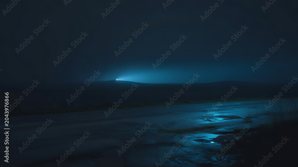 Fototapeta premium night view of the sea