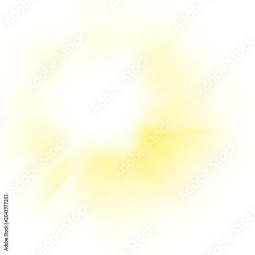Bright Yellow Sunburst Illustration