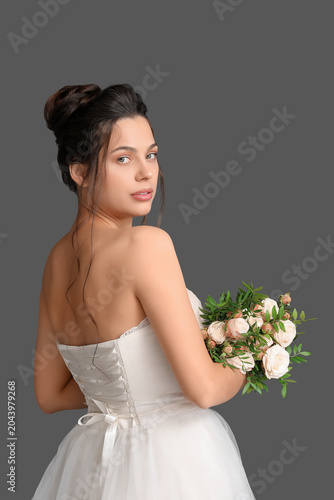 Beautiful young bride in we...