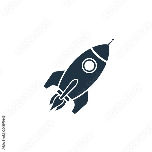 Foto Rocket Ship Spacecraft Icon Illustration.
