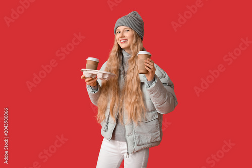 Beautiful young happy woman...